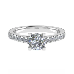Catin Lab-Created Diamond 4 Prong Side Stone Engagement Ring