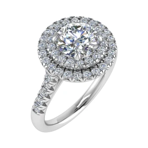 Louisa Lab-Created White Gold 4 Prong Cluster Diamond Ring
