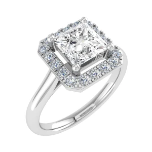 Willa Lab-Created Yellow Gold 4 Prong Cluster Diamond Ring