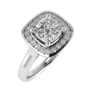  Aevryn Natural Diamond Rose Gold Halo Engagement Ring