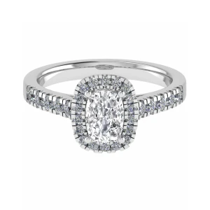 Liliana Lab-Created Cushion cut 4 Prong  Cluster Diamond Ring