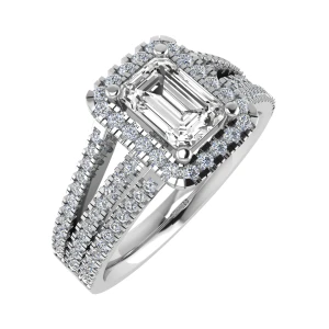 Zilpah Lab-Created Rose Gold 4 Prong Cluster Diamond Ring