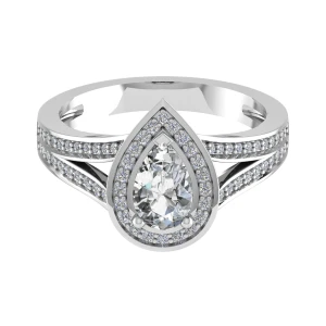 Emilee Lab-Created Pear cut 3 Prong  Everyday Diamond Ring