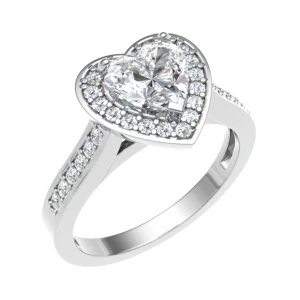 Rinsy Lab-Created Platinum 3 Prong Everyday Diamond Ring