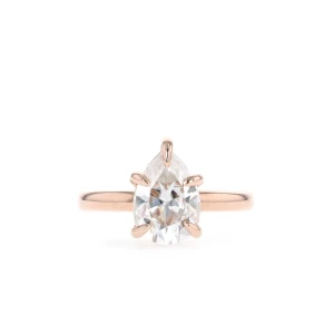 Courtlyn Natural Rose Gold Prong Solitaire Diamond Ring