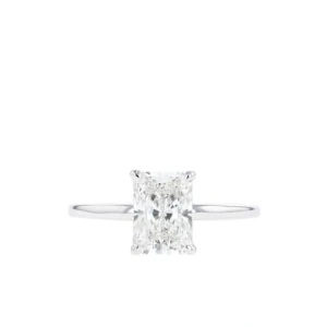  Chante Natural Platinum 4 Prong Solitaire Diamond Ring