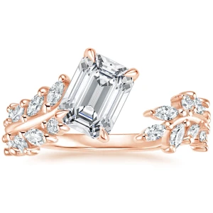  Charlee Lab-Created Diamond 4 Prong Side Stone Engagement Ring