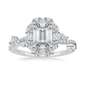  Coralyn Lab-Created Diamond Rose Gold 4 Prong Set Vintage Engagement Ring
