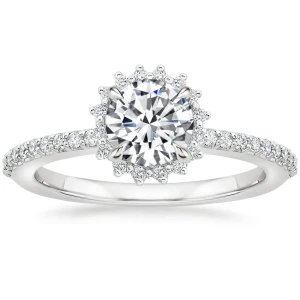 Aevyrie Lab Grown Diamond 4 Prong Set Halo Engagement Ring