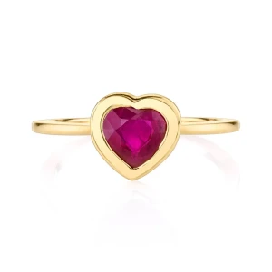 Adrey Natural Ruby Yellow Gold  Diamond Ring