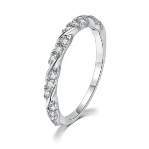 Rosa 0.50 Carat Natural Diamond Round cut Prong  Half Eternity