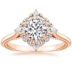 Clarissa 0.20 - 3.00 Carat Lab-Created Diamond Round cut 4 Prong Side Stone Engagement Ring