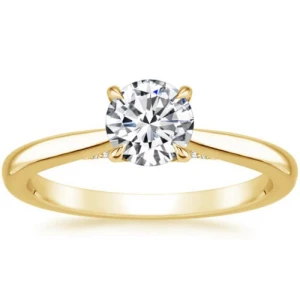 Clementa Lab-Created Diamond 4 Prong Side Stone Engagement Ring