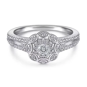 Cashlynn 0.20 - 2.00 Carat Lab-Created Diamond Round cut Vintage Engagement Ring