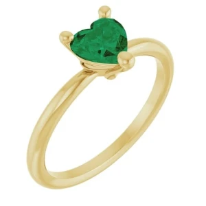 Zalani Emerald Yellow Gold  Diamond Ring