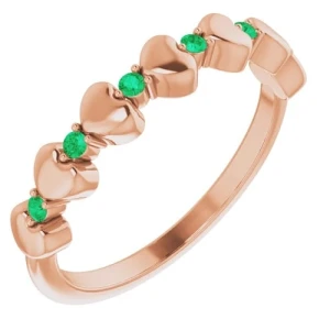 Zeniyah Emerald Rose Gold 
