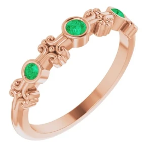 Zuriyah Emerald Rose Gold 