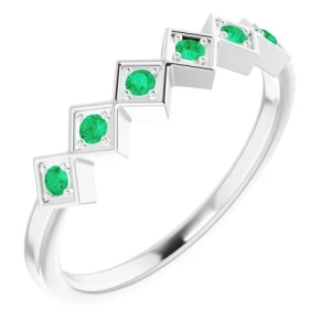 Xaniyah Emerald White Gold 