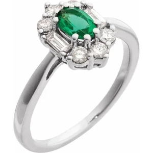 Yeva Emerald White Gold 