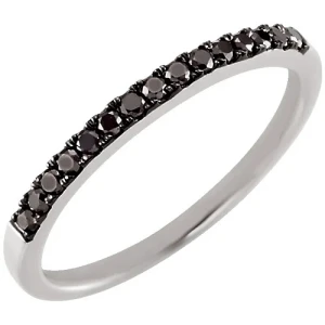 Zamaria 0.20 Carat Round cut Black Diamond Engagement Ring