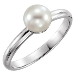 Zenaya Freshwater Pearl Gemstone Diamond Ring