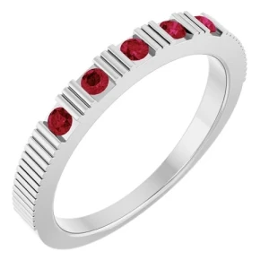 Xola 0.25 Carat Natural Ruby Round cut  Diamond Ring