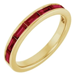 Yalani Natural Ruby Yellow Gold  Diamond Ring