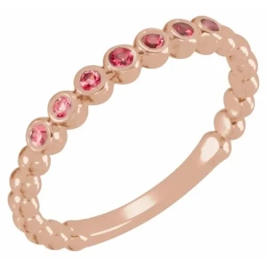 Kaylani Natural Ruby Rose Gold  Diamond Ring
