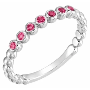Kaylani 0.21 Carat Natural Ruby Round cut  Diamond Ring