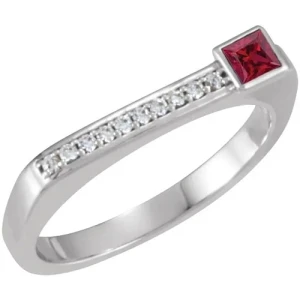 Kayla Natural Ruby Rose Gold  Diamond Ring