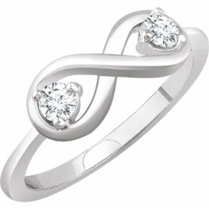 Christalyn Natural Rose Gold 3 Prong Two Stone Diamond Ring