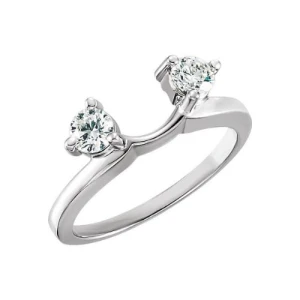 Coure Natural Round cut 3 Prong  Two Stone Diamond Ring