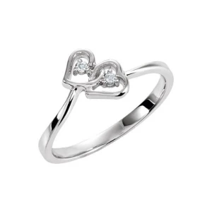 Nellie 0.02 Carat Lab-Created Round cut 4 Prong  Two Stone Diamond Ring