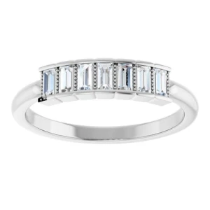 Doanna Lab-Created Bezel 7 Stone Diamond Ring