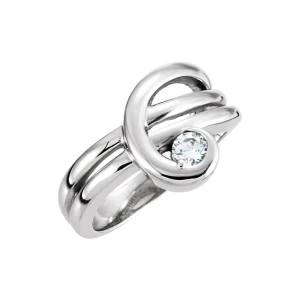 Davita Natural Yellow Gold Tension Solitaire Diamond Ring