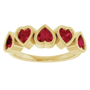 Natural Ruby Yellow Gold  Diamond Ring
