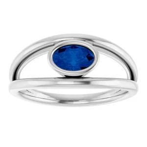 Anslie Blue Sapphire Yellow Gold 