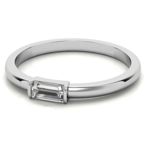 Minela Lab-Created Platinum Solitaire Diamond Ring