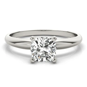 Evil Lab-Created Diamond Cushion cut  Classic Solitaire Engagement Ring