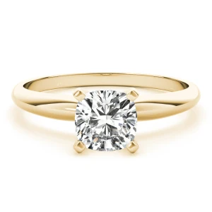 Evil Lab-Created Diamond Yellow Gold Classic Solitaire Engagement Ring