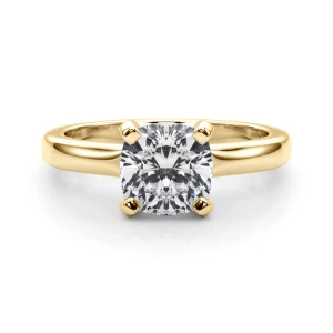 Mira Lab-Created Diamond Yellow Gold Classic Solitaire Engagement Ring