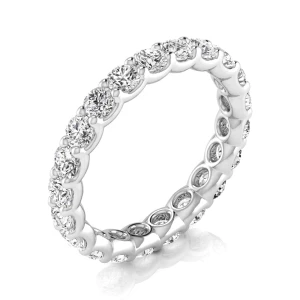 Zariana Lab-Created White Gold Full Eternity Diamond Ring
