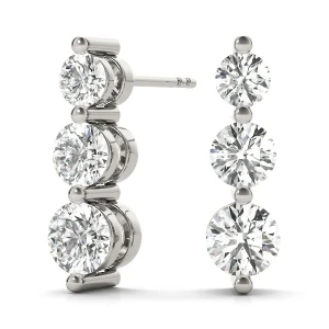 Fhyllis Lab-Created Cluster Diamond Earrings