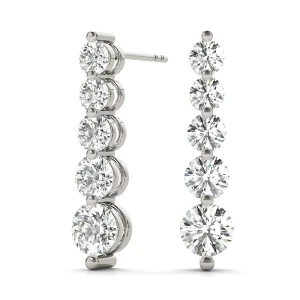 Thelma Lab-Created Cluster Diamond Earrings