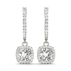 Alitza Lab-Created 4 Prong Halo Diamond Earrings