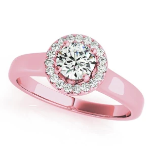 Kaniyah Natural Rose Gold Halo Engagement Diamond Ring