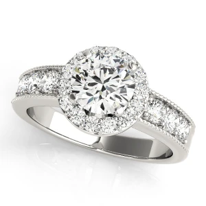 Kamya Natural Round cut  Halo Diamond Ring