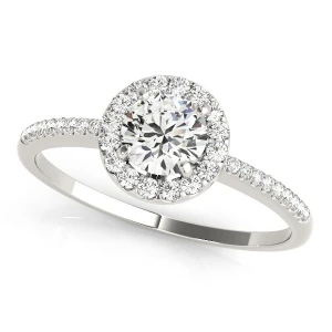 Legaci Natural White Gold Halo Diamond Ring