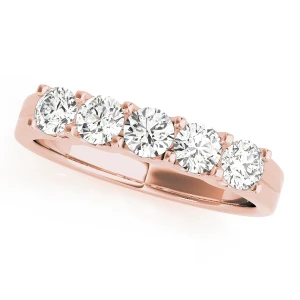 Eloise Lab-Created Rose Gold 5 Stone Diamond Ring