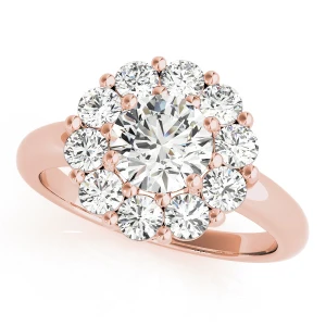 Jamiyah Natural Rose Gold Halo Diamond Ring